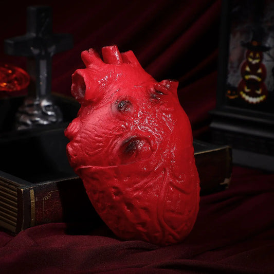 1PC Halloween Horrible Bloody Severed Horror Scary Human Heart Lifesize Scary Fake Rubber Gory Body Part Halloween Decorations 1