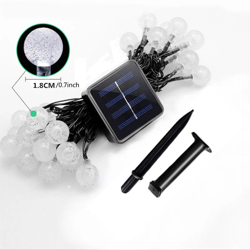 1PC LED Solar String Light Fairy Lights 5m 20LED IP65 Waterproof Outdoor Garden Decorations Halloween Wedding Christmas Lamp 5