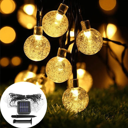 1PC LED Solar String Light Fairy Lights 5m 20LED IP65 Waterproof Outdoor Garden Decorations Halloween Wedding Christmas Lamp 6