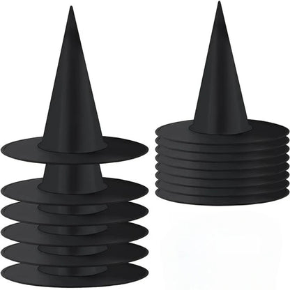 1Pcs Black Wizard Hat for Adult Children Halloween Prank Horror Party Masquerade Outdoor Bar School Home Decoration Props 0