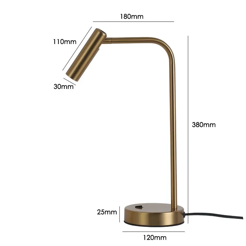 RoyaleGlow Modern Metal Task Table Lamp - Adjustable Desk Light for Office