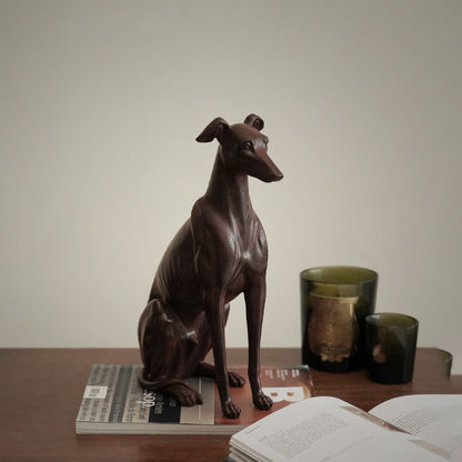 LuxRoyale Elegant Greyhound Sculpture-Dog Statue Decor.