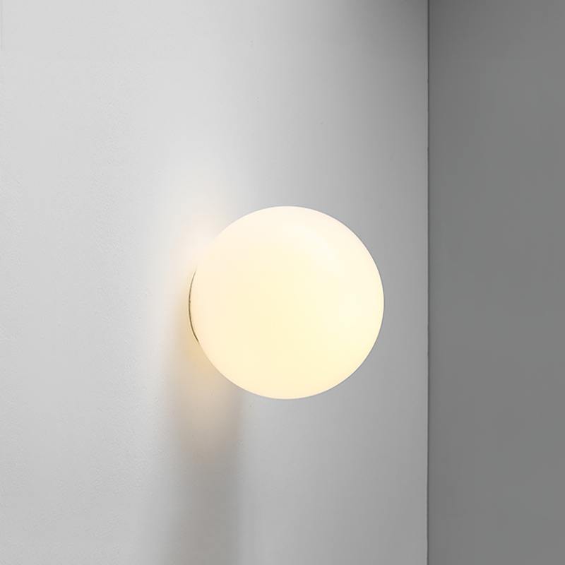 Lumora Modern Opal Glass Sphere Ceiling Light for Hallway
