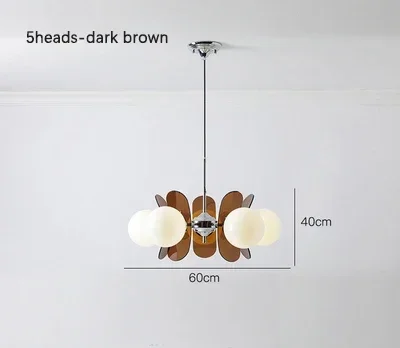 RoyaleGlow Italian Retro Glass And Metal Chandelier Vintage Pendant Light