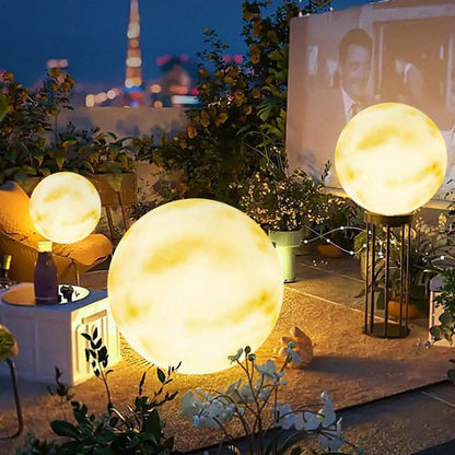 LuxRoyale Hanging Moon Lanterns for Outdoor Patio & Garden Decor- IP65 Fixture