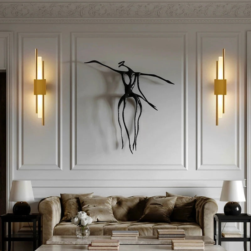 RoyaleGlow Modern LED Wall Sconce Light Fixture-Gold Nordic Indoor Lamp for Bedroom