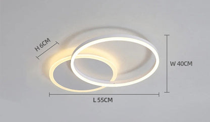 Luxora Floating Ring LED Ceiling Lamp - Modern Minimalist Ambient Fixture