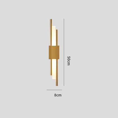 RoyaleGlow Modern LED Wall Sconce Light Fixture-Gold Nordic Indoor Lamp for Bedroom