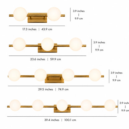 RoyaleGlow Copper LED Bathroom Vanity Light Bar - Wall Mounted Dimmable Multi Head Sconce