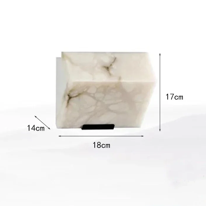 RoyaleGlow Alabaster Wall Sconce Modern Stone Lighting Fixture for Staircase and Entryways