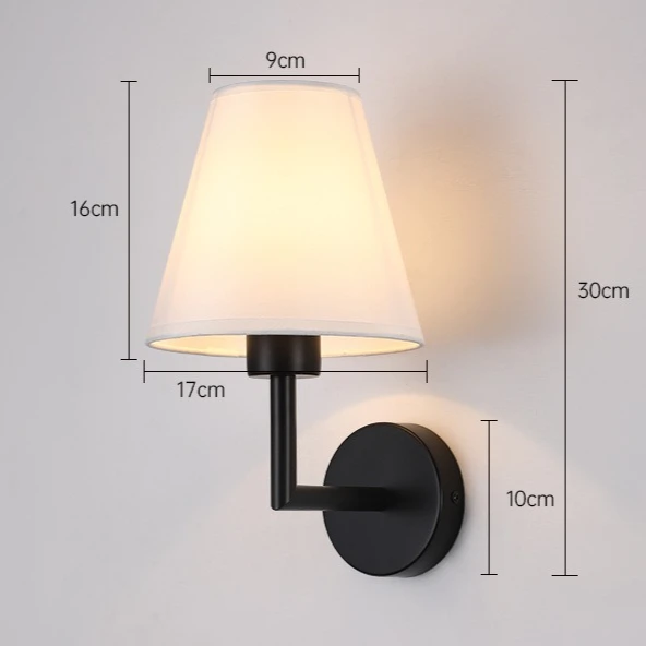 LuxRoyale Cordless Brushed Brass & Fabric Wall Lamp - Dimmable 2 Pack