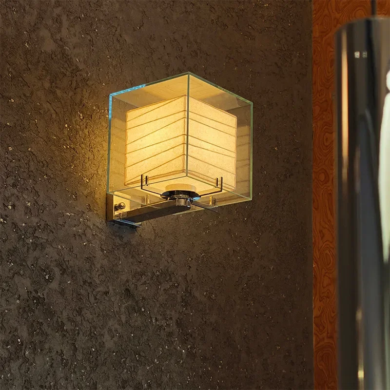 RoyaleGlow Modern Glass Cube Wall Sconce Lighting Fixture