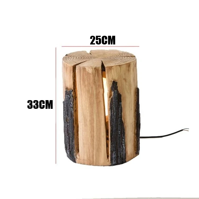 RoyaleGlow Outdoor Tree Stump Accent Lamp - Weather Resistant Garden Light