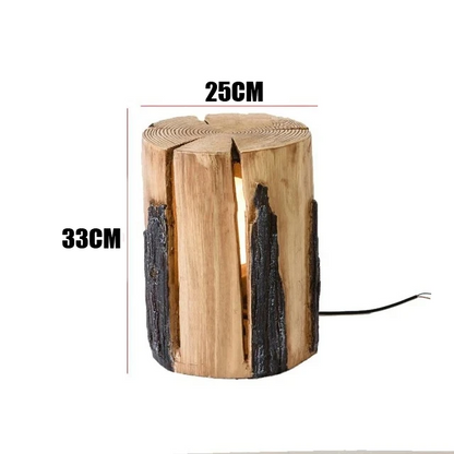 RoyaleGlow Outdoor Tree Stump Accent Lamp - Weather Resistant Garden Light