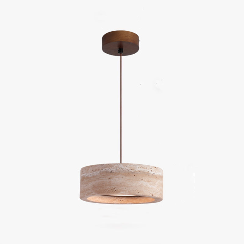 LuxRoyale Modern Travertine Pendant Light - Natural Stone LED for Dining & Kitchen