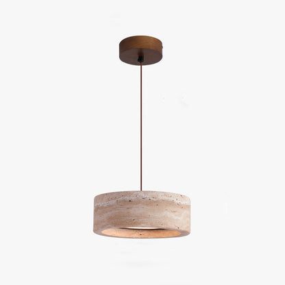 LuxRoyale Modern Travertine Pendant Light - Natural Stone LED for Dining & Kitchen