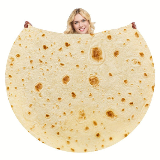 Royaleva Burrito Tortilla Food Throw Blanket Cozy Wrap