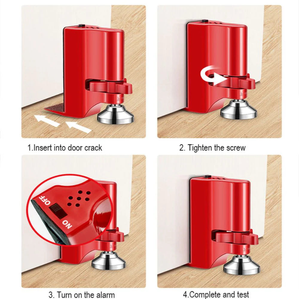 Royaleva Portable Anti-Theft Safety Alarm Door Stopper