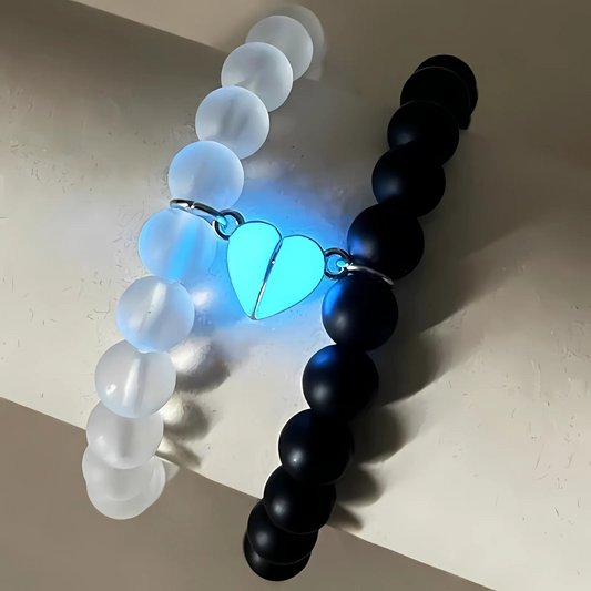 RoyaleGlow Glow Heart Magnetic Couples Gift Bracelet