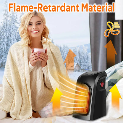 RoyaleGlow Portable Plug-In Electric Fan Heater with Thermostat