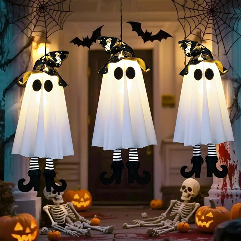1/2/3pcs Halloween LED Light Up Witch Ghost for Halloween Party Home Indoor Outdoor Yard Decoration Scary Hanging Ornaments Gift 0