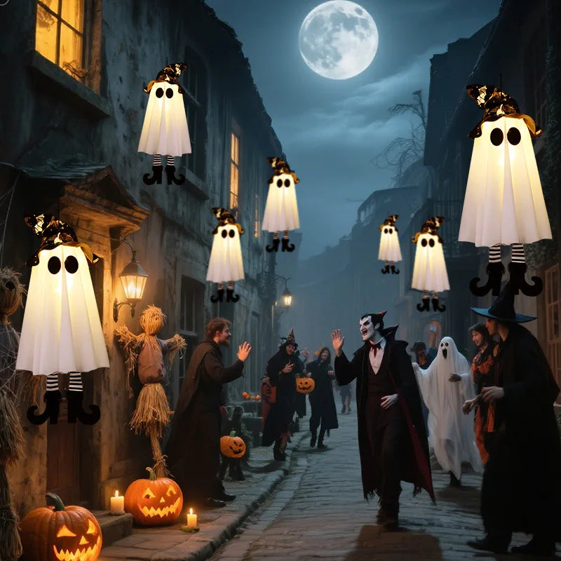 1/2/3pcs Halloween LED Light Up Witch Ghost for Halloween Party Home Indoor Outdoor Yard Decoration Scary Hanging Ornaments Gift 1