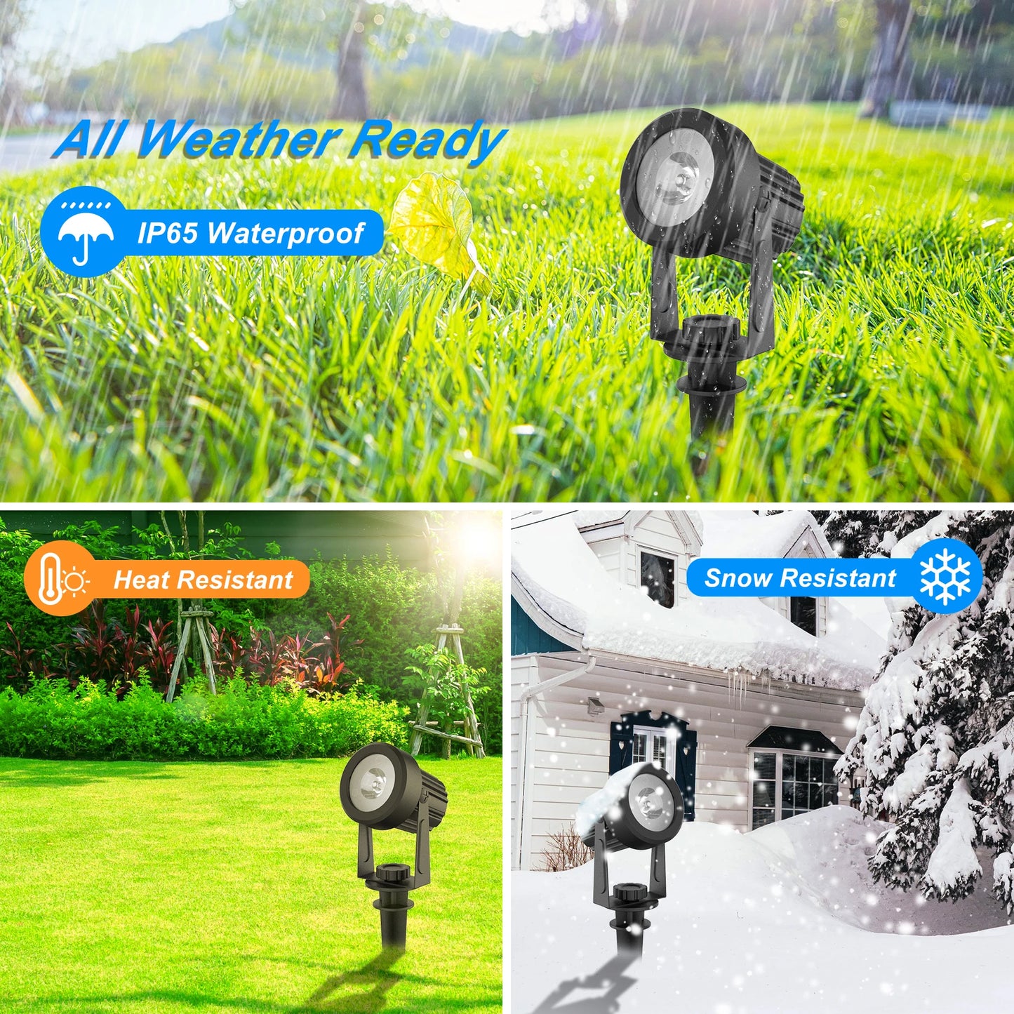 1/2/4/6 Lights RGB Solar Spotlight IP65 Waterproof Solar Light Outdoor Garden Light For Christmas Halloween Party Decor 2