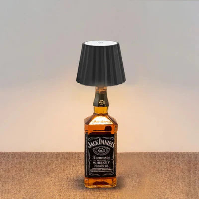 Luxora Modern Wine Bottle Table Lamp - Cordless & Dimmable