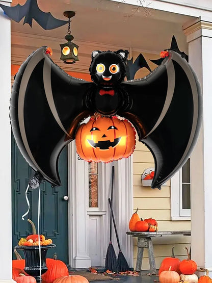 1/3PCS Giant Black Bat Balloons with Wing Party Balloon For Cute Birthday Halloween Foil Balloons Decoraton 0