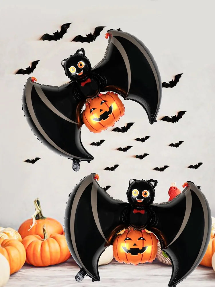 1/3PCS Giant Black Bat Balloons with Wing Party Balloon For Cute Birthday Halloween Foil Balloons Decoraton 1