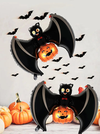 1/3PCS Giant Black Bat Balloons with Wing Party Balloon For Cute Birthday Halloween Foil Balloons Decoraton 1