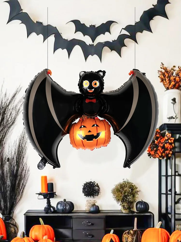 1/3PCS Giant Black Bat Balloons with Wing Party Balloon For Cute Birthday Halloween Foil Balloons Decoraton 2