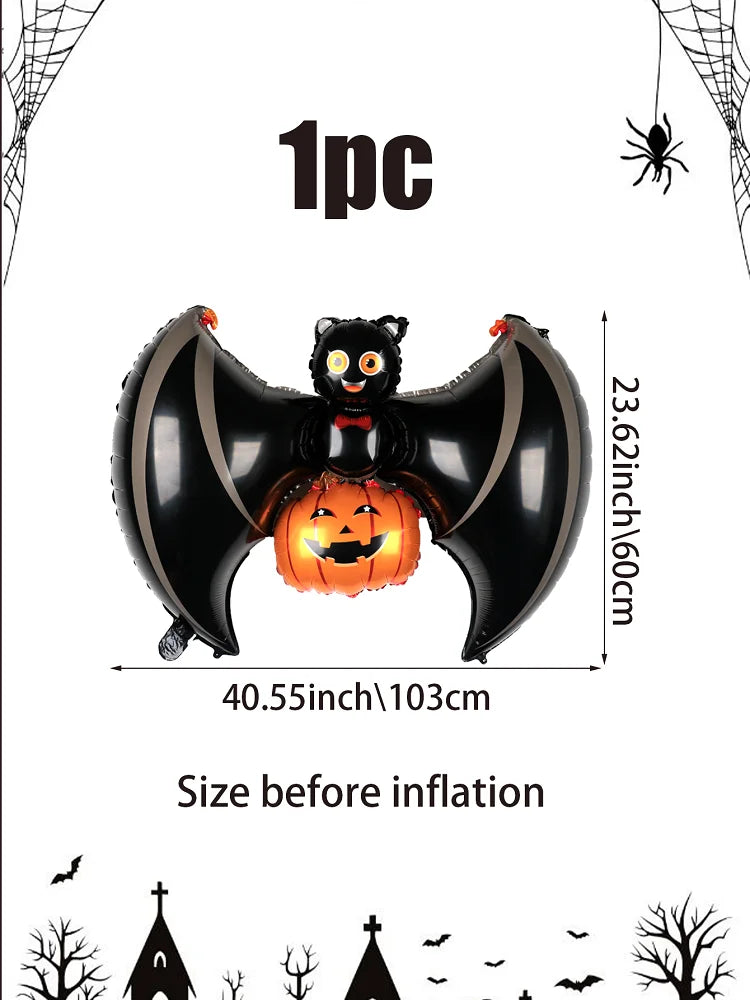 1/3PCS Giant Black Bat Balloons with Wing Party Balloon For Cute Birthday Halloween Foil Balloons Decoraton 7