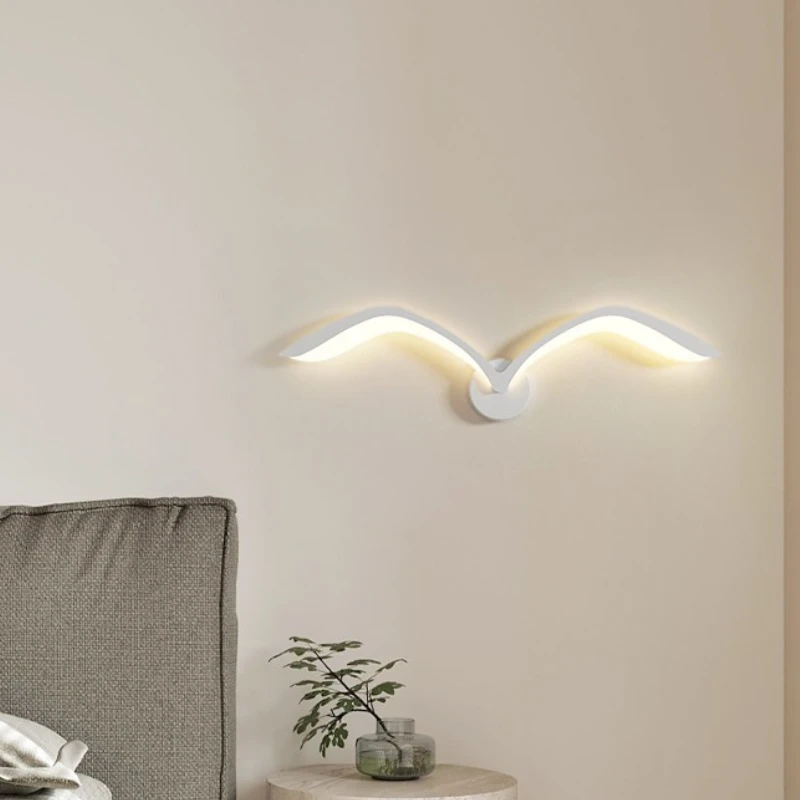 Lumora Nordic Seagull LED Wall Sconce - Modern Minimal Wing Design, Wall-Mounted