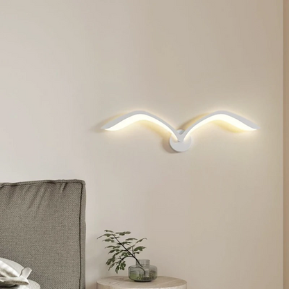 Lumora Nordic Seagull LED Wall Sconce - Modern Minimal Wing Design, Wall-Mounted