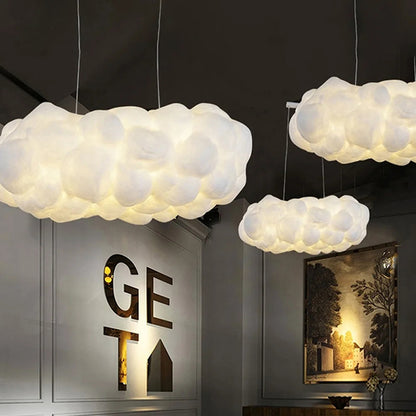 Rayvia Modern LED Cloud Pendant Light, Contemporary Ceiling Lamp for Dreamy Bedroom