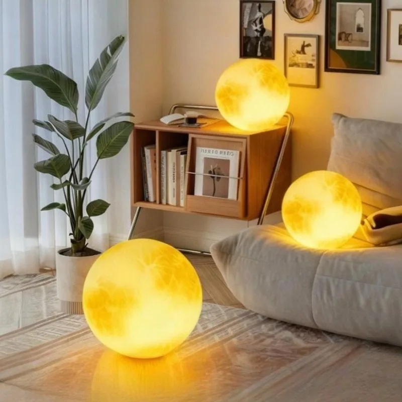 RoyaleGlow Solar Outdoor Moon Globe Light - Resin & Fiberglass Sphere Lamp