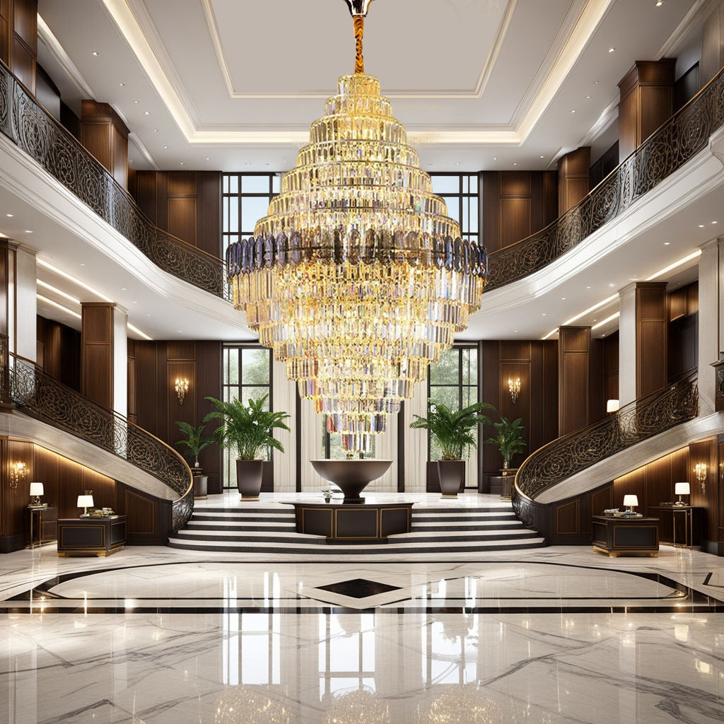 RoyaleGlow Anwar Crystal Chandelier Custom Size Luxury