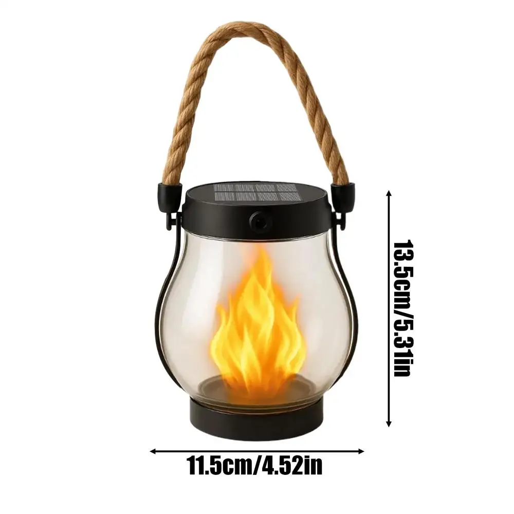 LuxRoyale Premium Solar Powered Outdoor Lanterns With Realistic Flame