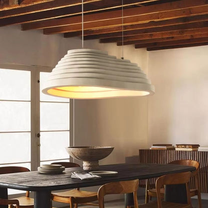 Royelux Organic Modern Pendant Light-Wavy White LED Ceiling Lamp