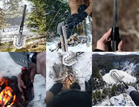 RoyaleGlow Indestructible Multi Function Survival Shovel