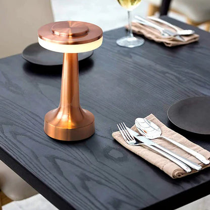 Royaleva Retro Bar Table Lamp - Classic Metallic Accent Light - Gold