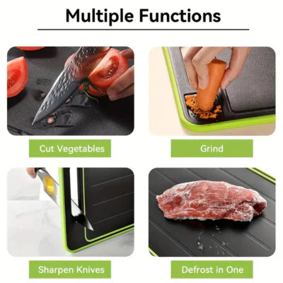 Royaleva 4-in-1 Cutting Board with Thawing Tray and Knife Sharpener