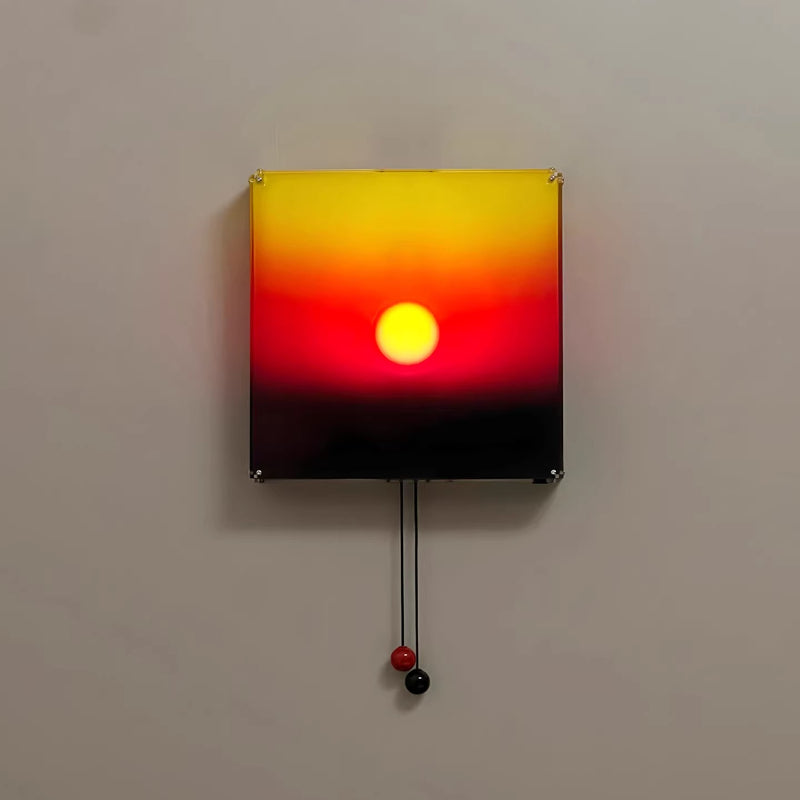 Royelux Sunset Glow Wall Light - Cordless LED Ambient Wall Sconce with Pull-Cord