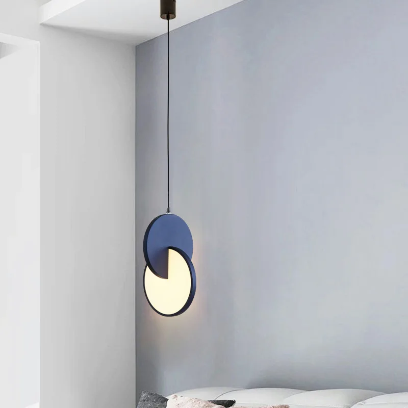 Royelux Nordic Aluminum Pendant Lamp With Interlocking Disc Design For Dining Room