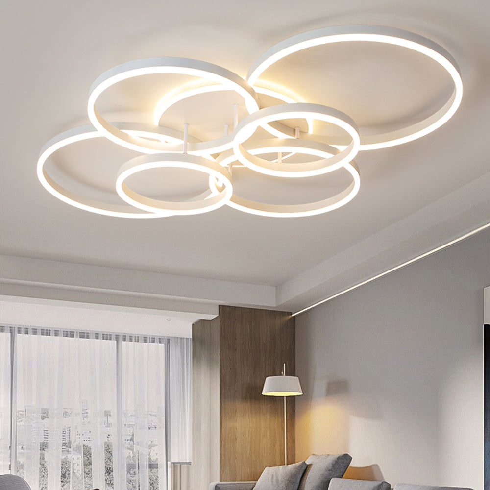 Luxora Floating Ring LED Ceiling Lamp - Modern Minimalist Ambient Fixture