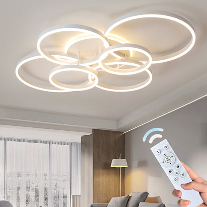 Luxora Floating Ring LED Ceiling Lamp - Modern Minimalist Ambient Fixture