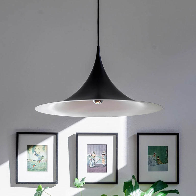 RoyaleGlow Modern Minimalist Cone Pendant Light - Metal Spire Hanging Lamp