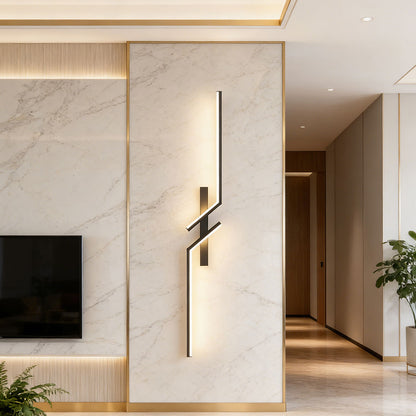 RoyaleGlow Modern LED Wall Sconce - Minimalist Asymmetrical Indoor Lighting Fixture