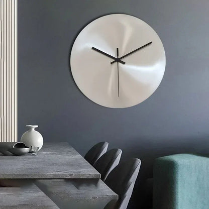 Royaleva Minimalist Olive Stainless Steel Wall Clock, Silent Quartz Movement